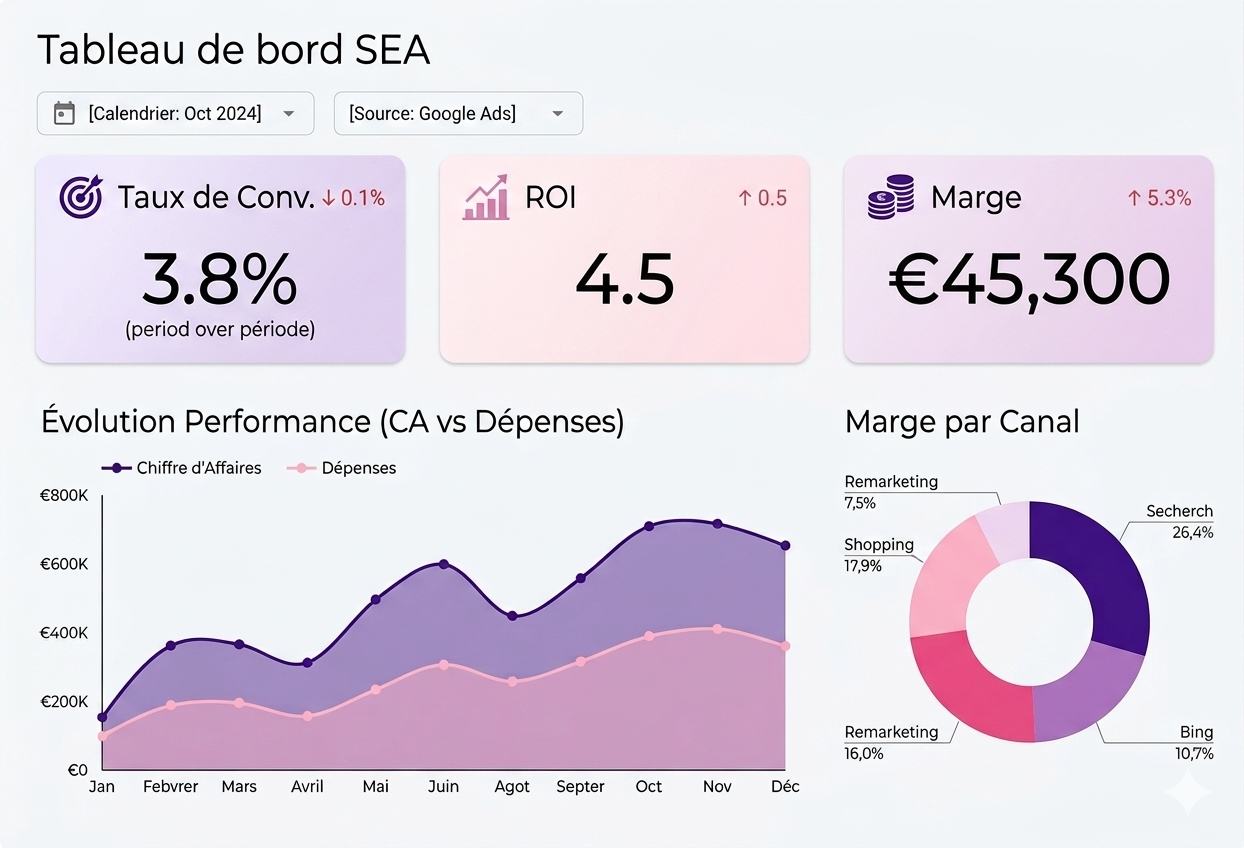 Tableau de bord Looker Studio